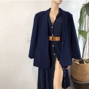 Fundamental things 100% pure new wool dark blue size:14